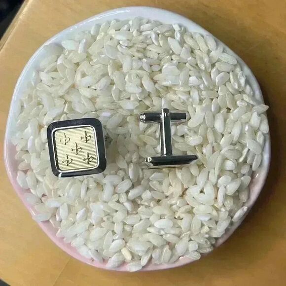 Vintage fleur-de-lis hickok cufflinks - Picture 3 of 5